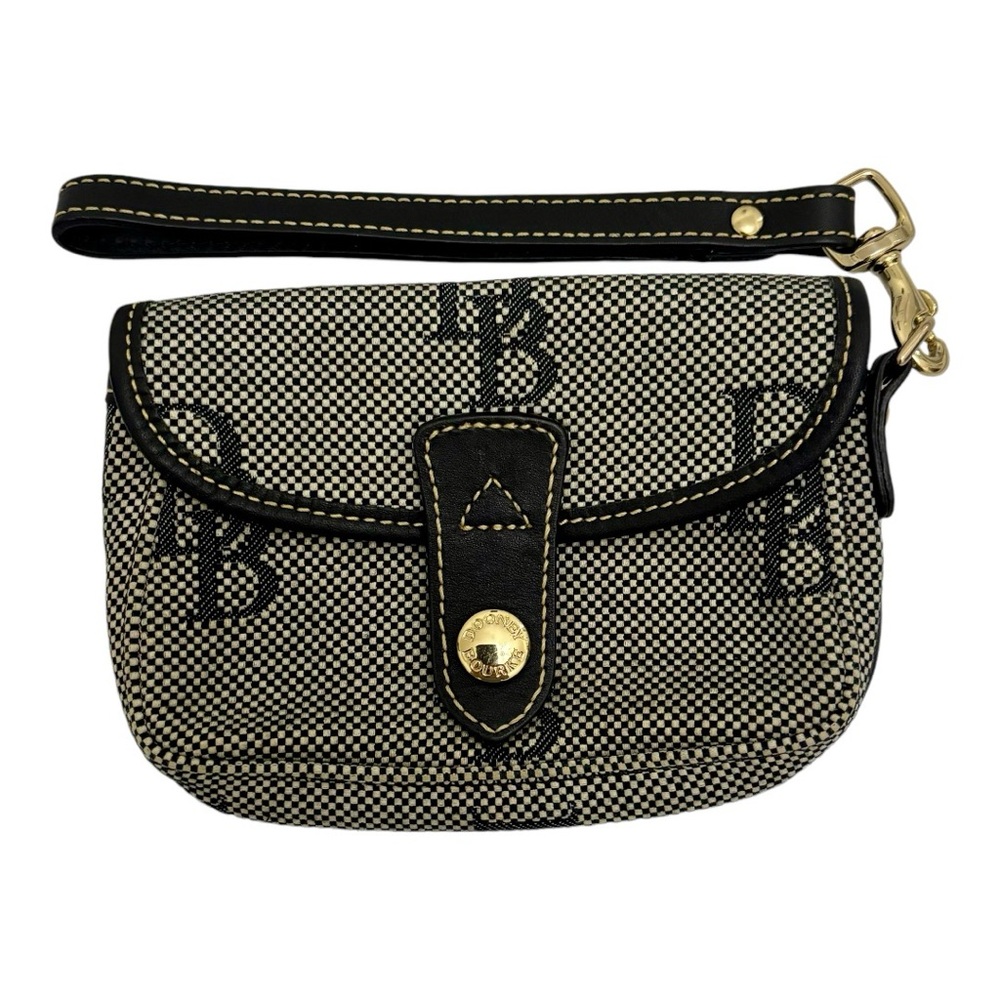 Dooney & Bourke Black and White Clutch Wristlet